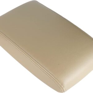 LCWRGS Center Console Armrest Cover Fits for 2008-2014 Toyota Highlander | Leather Arm Rest Cover, Car Middle Console Cover, Beige