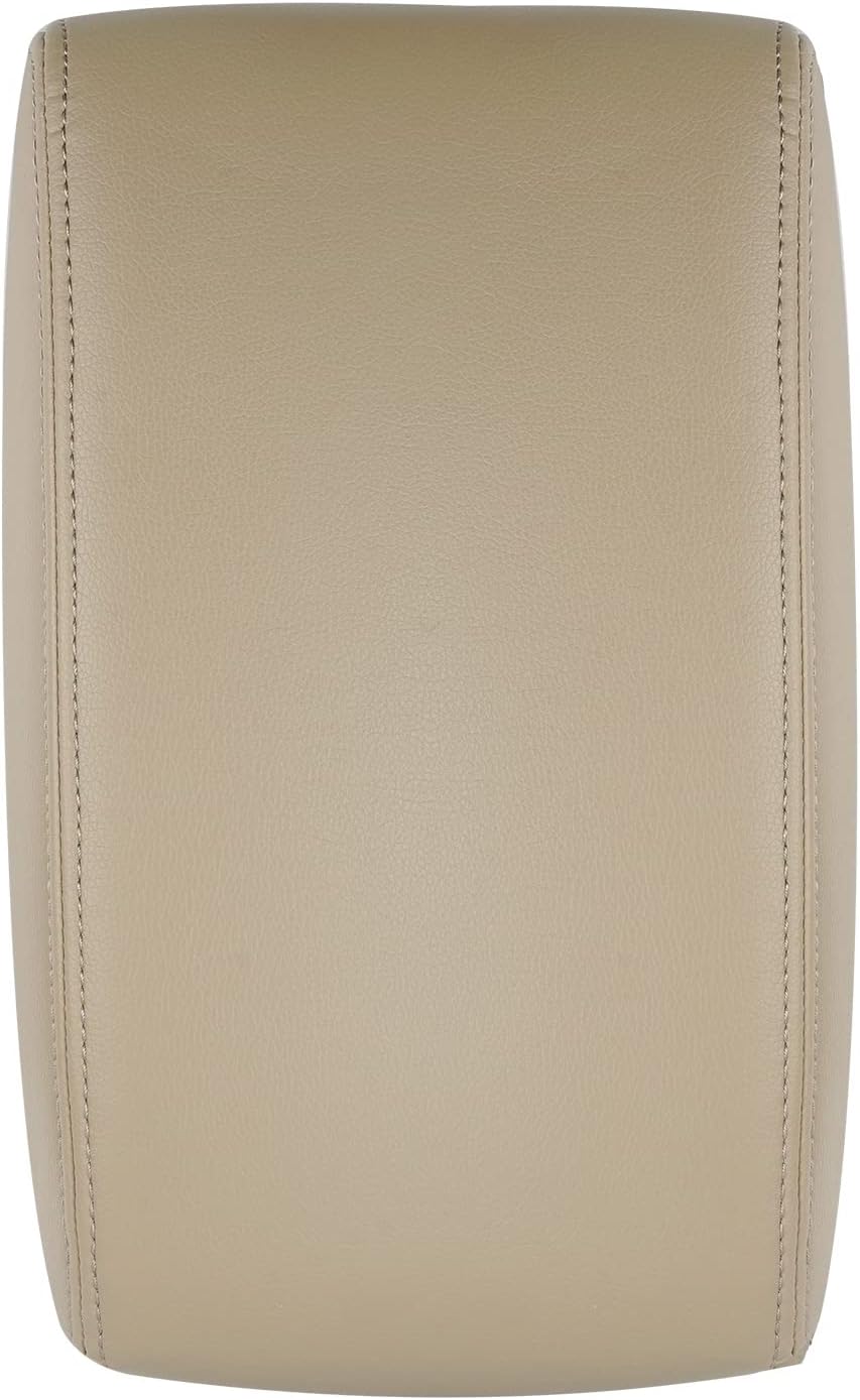 LCWRGS Center Console Armrest Cover Fits for 2008-2014 Toyota Highlander | Leather Arm Rest Cover, Car Middle Console Cover, Beige - Image 4