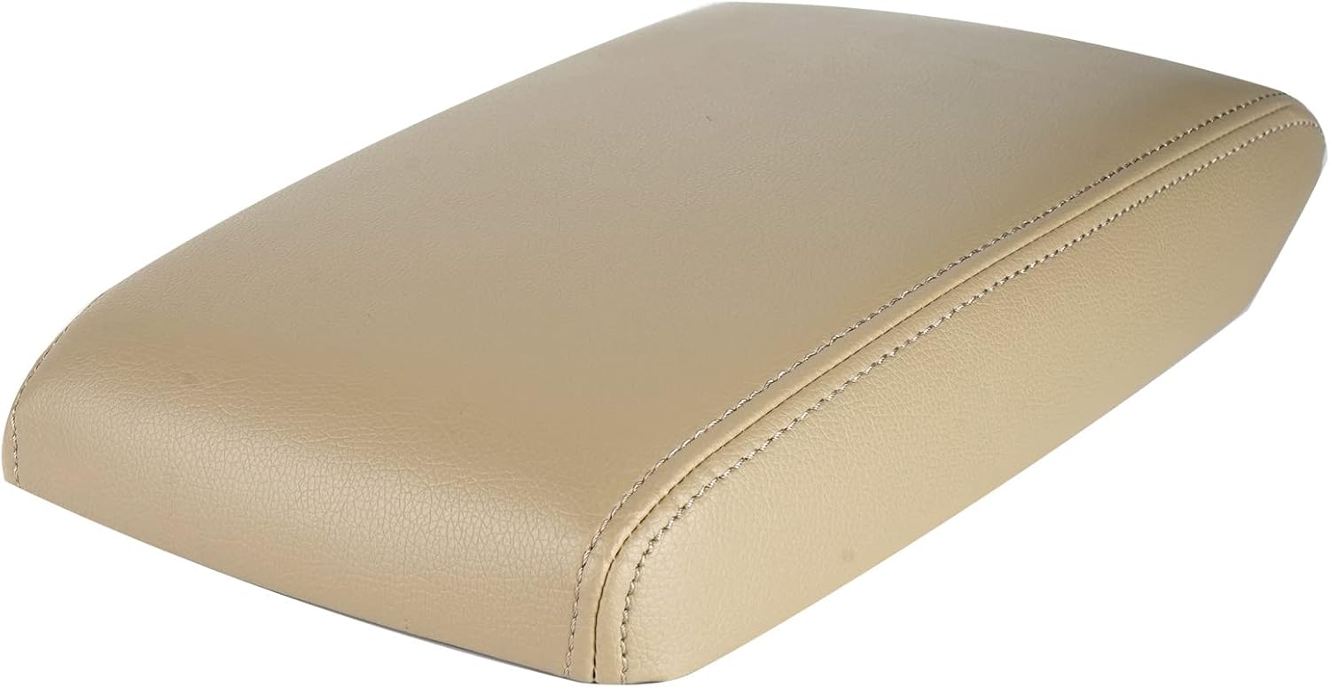 LCWRGS Center Console Armrest Cover Fits for 2008-2014 Toyota Highlander | Leather Arm Rest Cover, Car Middle Console Cover, Beige - Image 5