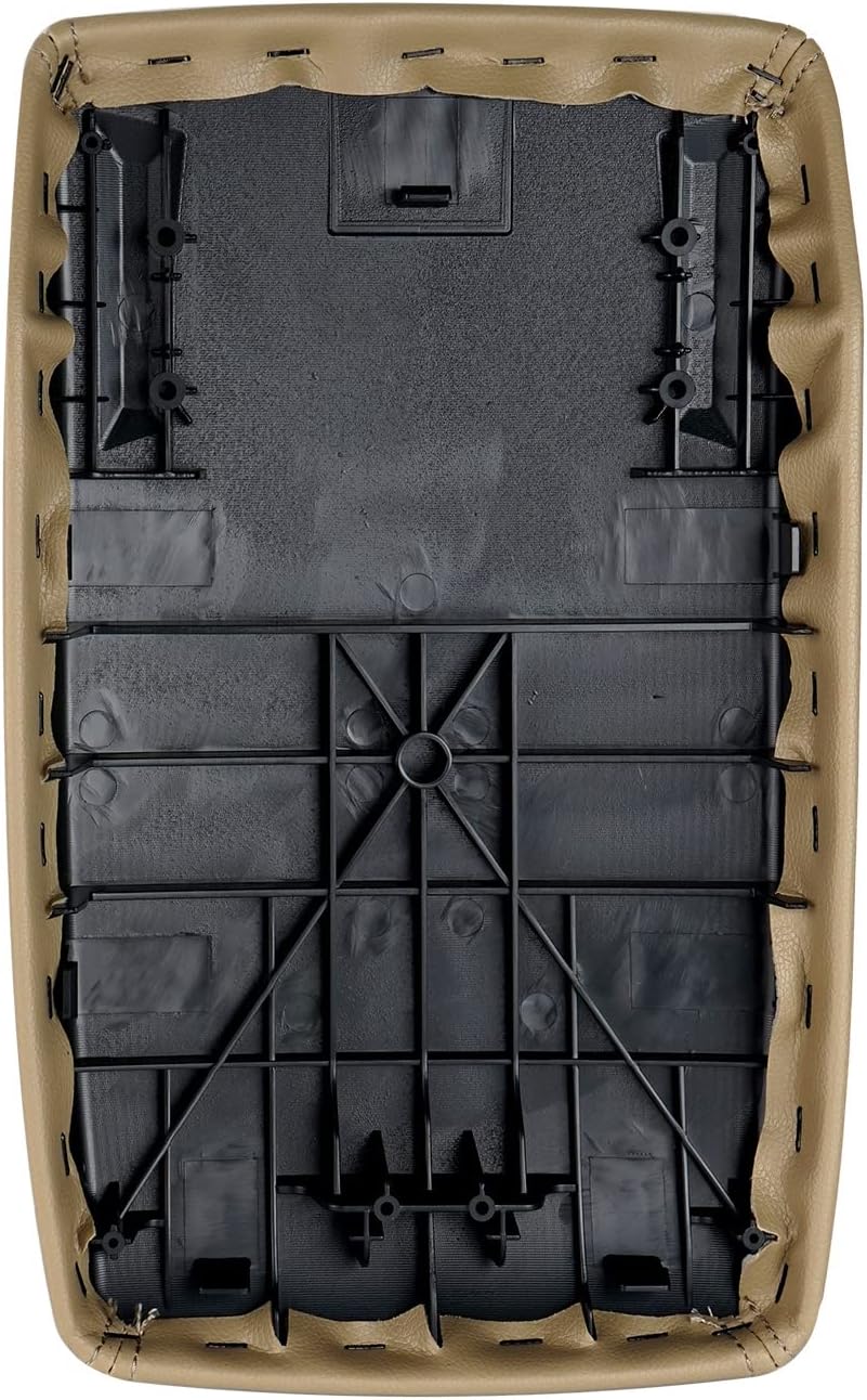 LCWRGS Center Console Armrest Cover Fits for 2008-2014 Toyota Highlander | Leather Arm Rest Cover, Car Middle Console Cover, Beige - Image 6