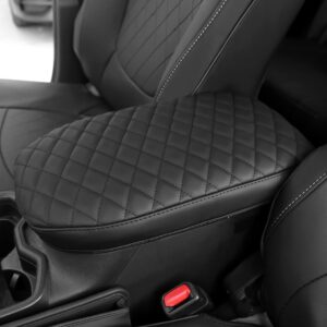 Center Console Armrest Cover Compatible with Toyota 2019-2025 RAV4 Hybrid, Prime (PHEV) Accessories Leather Material Center Console Liner Protection