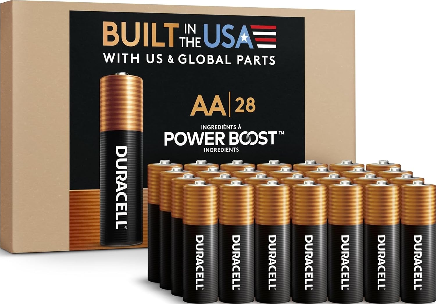 DURACELL Coppertop AA Batteries, 20 Count, 12-Year Shelf Life, Long-Lasting