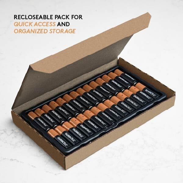 DURACELL Coppertop AA Batteries, 20 Count, 12-Year Shelf Life, Long-Lasting - Image 4