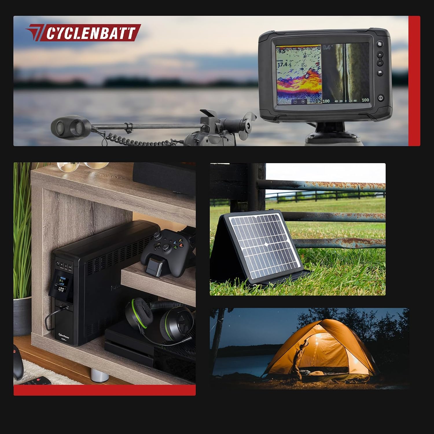 CYCLENBATT 12V 10Ah LiFePO4 Lithium Battery, UL Certified, 5000+ Cycles | 10-Year Life, Lightweight Design with 10A BMS, IP67 Waterproof, for Fish Finder, Marine, Solar, Power Wheels, UPS, HAM Radio - Image 7